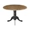 International Concepts Round 42 in Round Dual Drop Leaf Pedestal Table, Hickory/Washed Coal, 42 W, 42 L, 29.5 in H, Wood T45-42DP - alternate 8